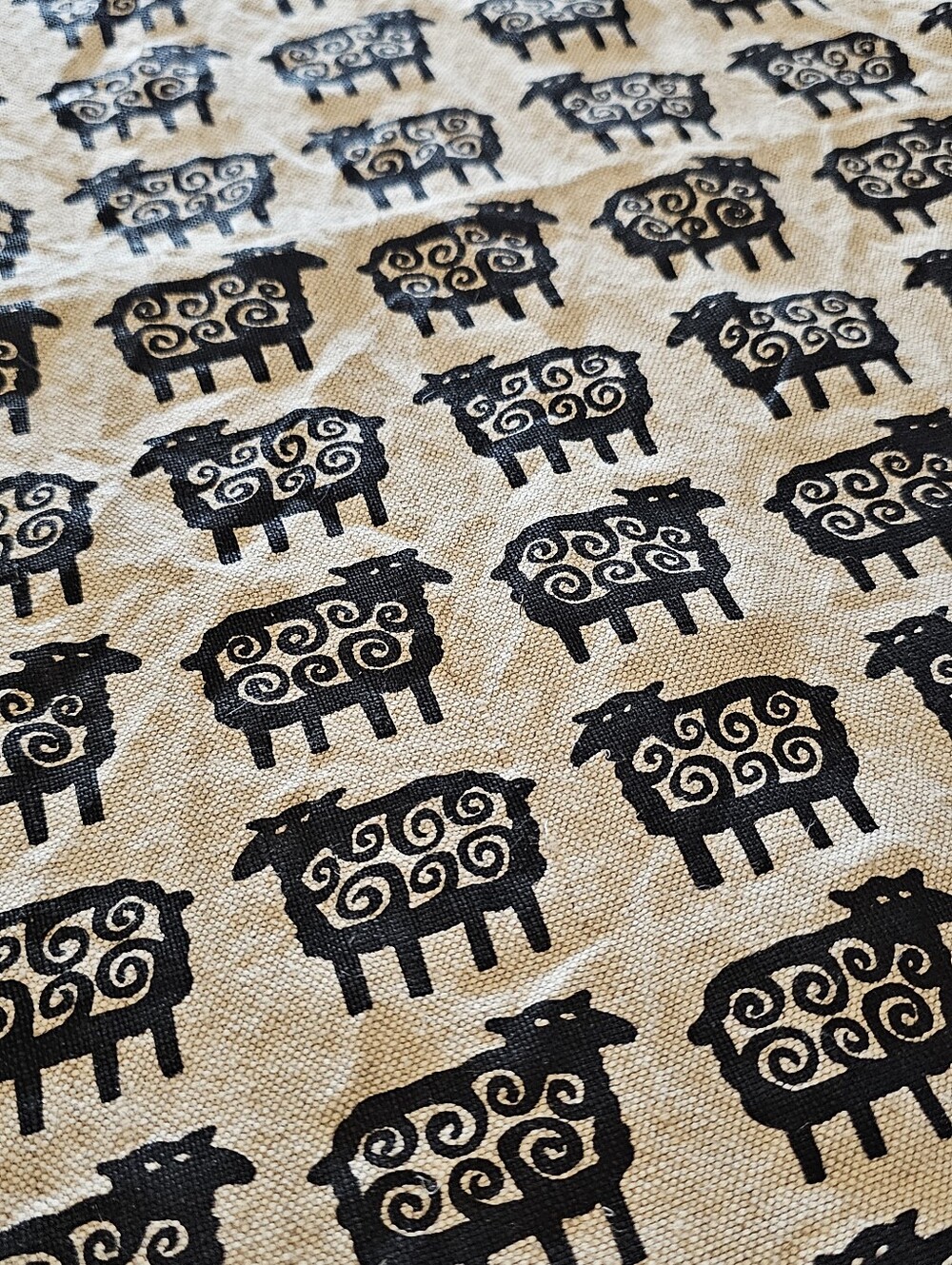 Klippan Sweden Linen Cotton Sheep Tea Towel Scandinavian - Picture 2 of 8